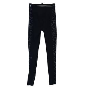 Victoria's Secret Leggings XS Black VSX Sport Mid Rise Geometric Stretch Pants